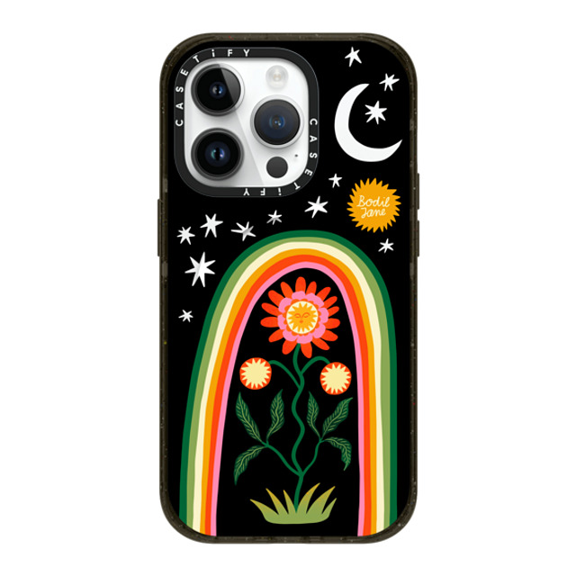 Bodil Jane x CASETiFY iPhone 14 Pro ケース ブラック インパクトケース MagSafe対応 Midnight Rainbow