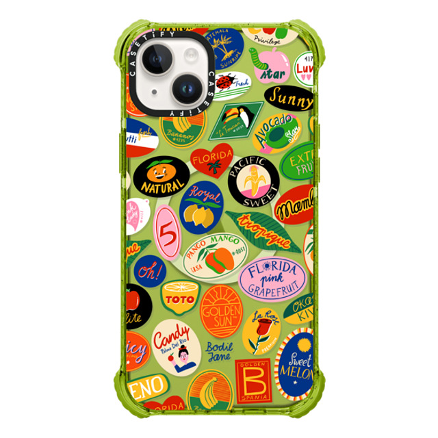 Bodil Jane x CASETiFY iPhone 14 Plus ケース Kiwi ウルトラ インパクトケース MagSafe 対応 FRUIT STICKERS