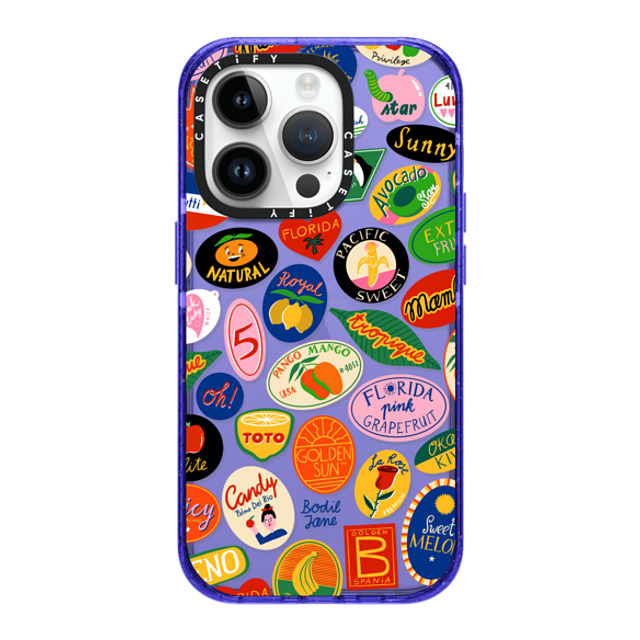 Bodil Jane x CASETiFY iPhone 14 Pro Case Peri Purple Impact Case FRUIT STICKERS Bodil Jane x CASETiFY iPhone 14 Pro Case Peri Purple Impact Case FRUIT STICKERS