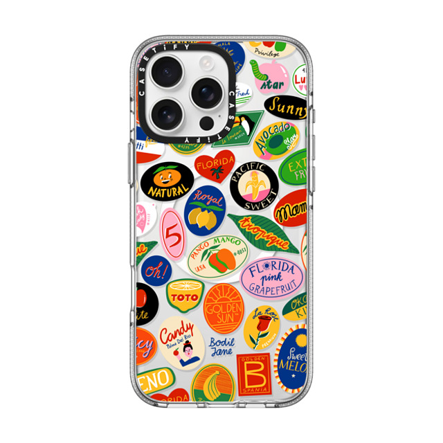 Bodil Jane x CASETiFY iPhone 16 Pro Max ケース クリア クリア ケース MagSafe対応 FRUIT STICKERS