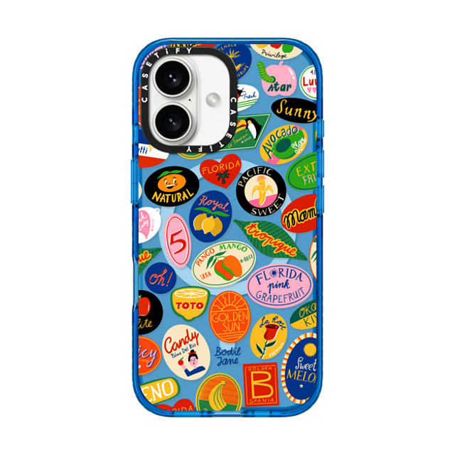 Bodil Jane x CASETiFY iPhone 16 Case スカイブルー Impact Case MagSafe Compatible FRUIT STICKERS Bodil Jane x CASETiFY iPhone 16 Case スカイブルー Impact Case MagSafe Compatible FRUIT STICKERS