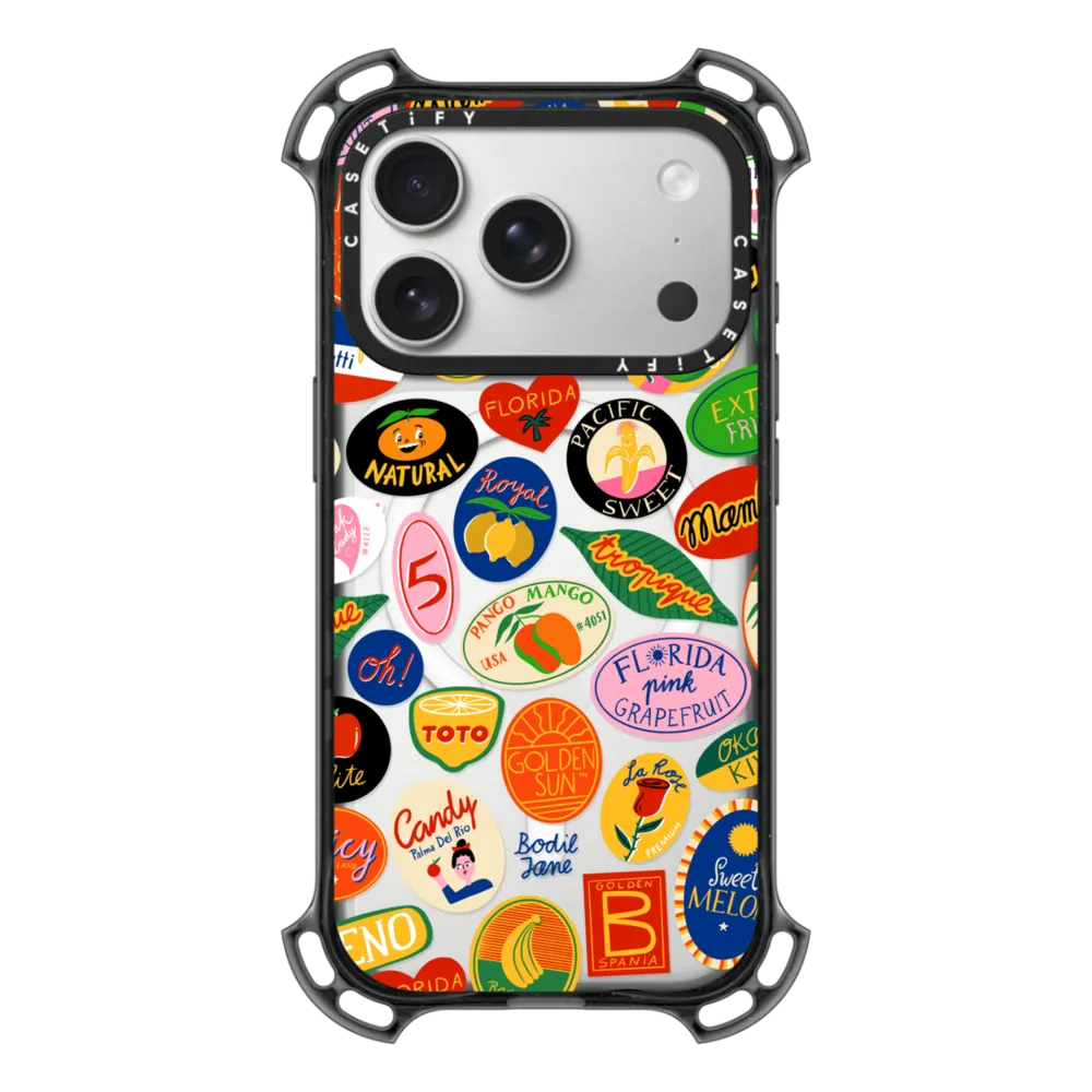 Impact iPhone 16 Pro Case - FRUIT STICKERS