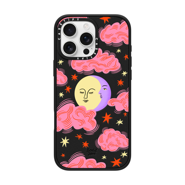 Bodil Jane x CASETiFY iPhone 16 Pro Max ケース マットブラック インパクトケース MagSafe対応 Cloudy Moon