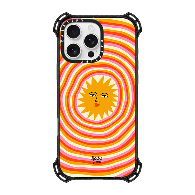 Bodil Jane x CASETiFY iPhone 16 Pro Max ケース ブラック バウンスケース Sun Rays