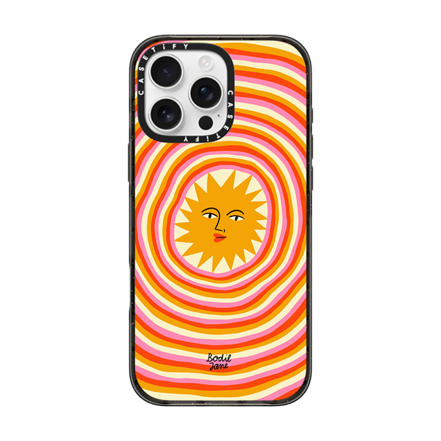 Bodil Jane x CASETiFY iPhone 16 Pro Max ケース ブラック インパクトケース MagSafe対応 Sun Rays