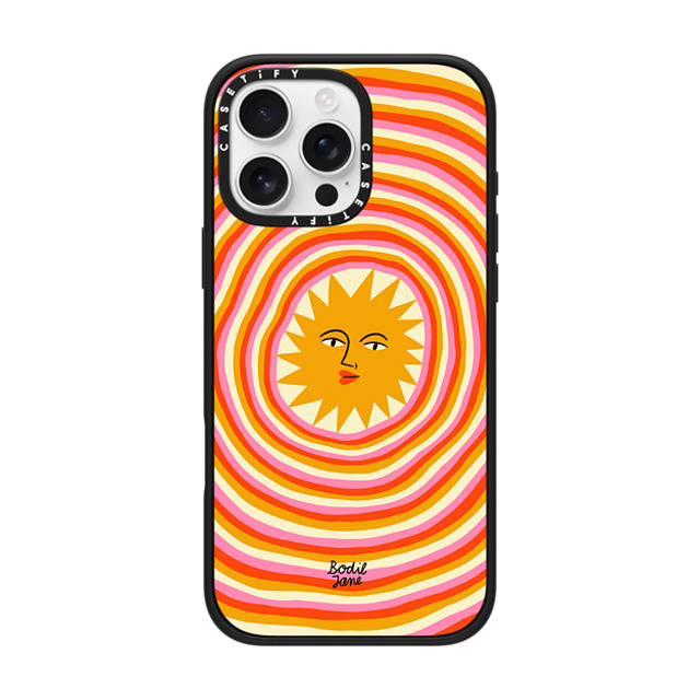 Bodil Jane x CASETiFY iPhone 16 Pro Max ケース マットブラック インパクトケース MagSafe対応 Sun Rays