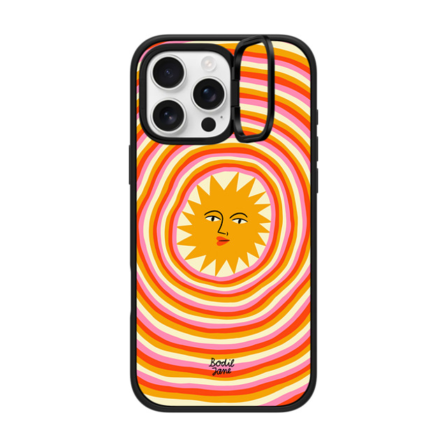 Bodil Jane x CASETiFY iPhone 16 Pro Max ケース マットブラック インパクトリングスタンドケース MagSafe対応 Sun Rays