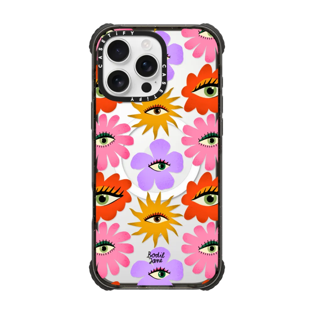 Ultra Impact iPhone 16 Pro Max Case MagSafe Compatible - Floral Gaze