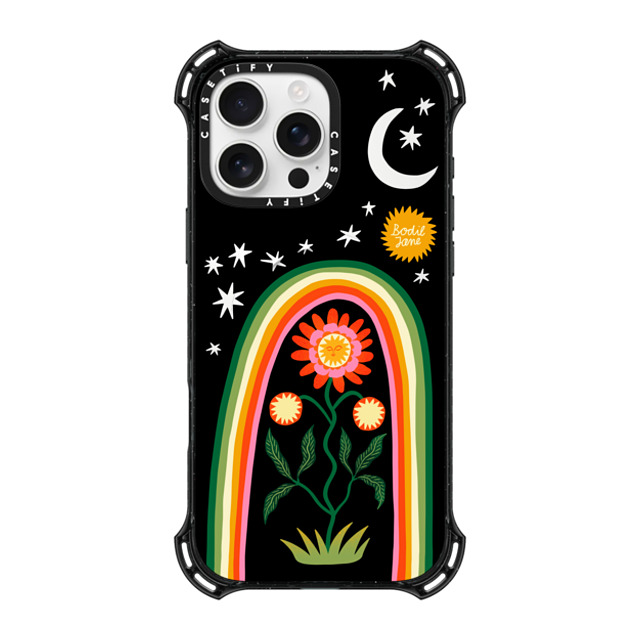 Bodil Jane x CASETiFY iPhone 16 Pro Max ケース ブラック バウンスケース Midnight Rainbow