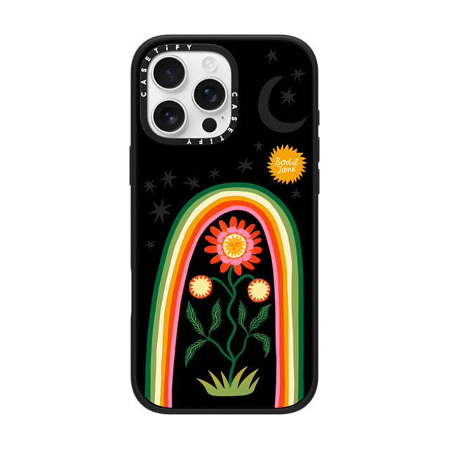Bodil Jane x CASETiFY iPhone 16 Pro Max ケース マットブラック インパクトケース Midnight Rainbow