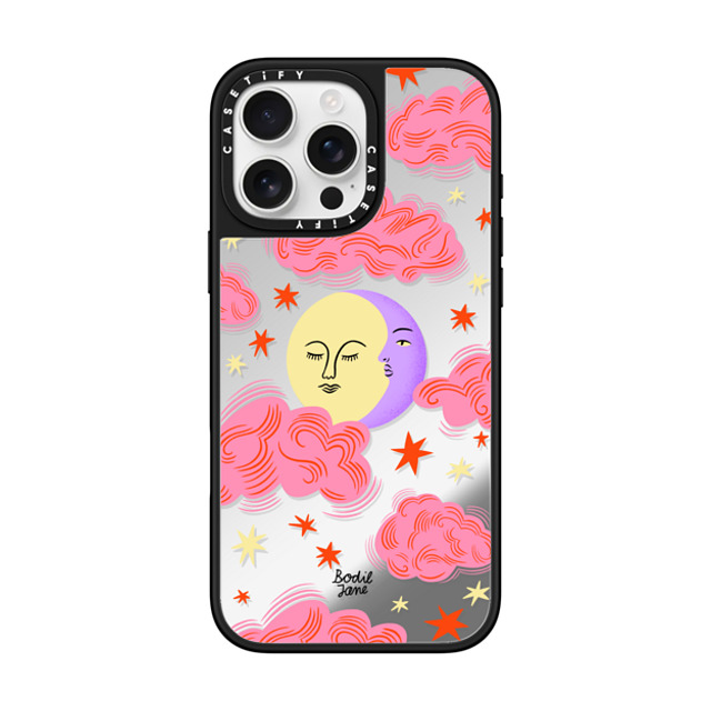 Bodil Jane x CASETiFY iPhone 16 Pro Max ケース Silver on Black ミラーケース MagSafe対応 Cloudy Moon