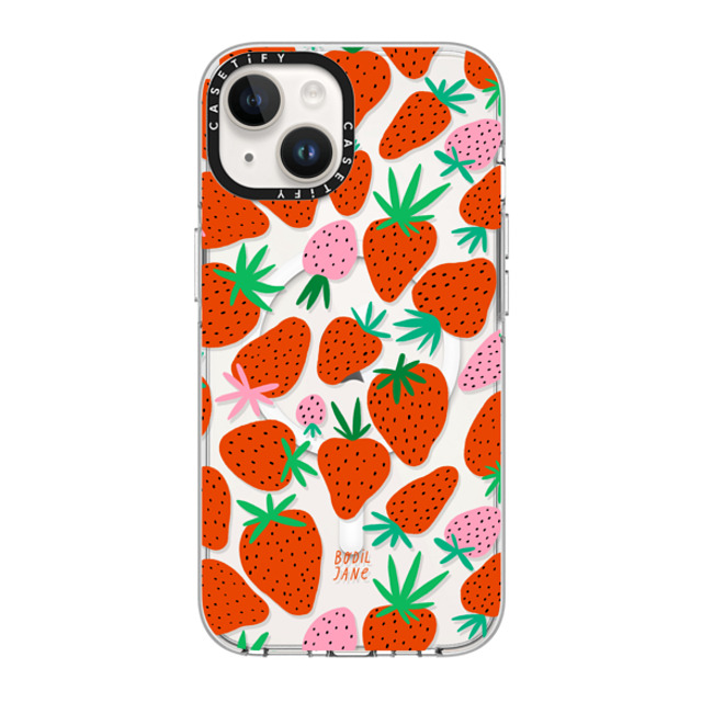 Bodil Jane x CASETiFY iPhone 14 Case Clear Clear Case MagSafe Compatible STRAWBERRIES Bodil Jane x CASETiFY iPhone 14 Case Clear Clear Case MagSafe Compatible STRAWBERRIES