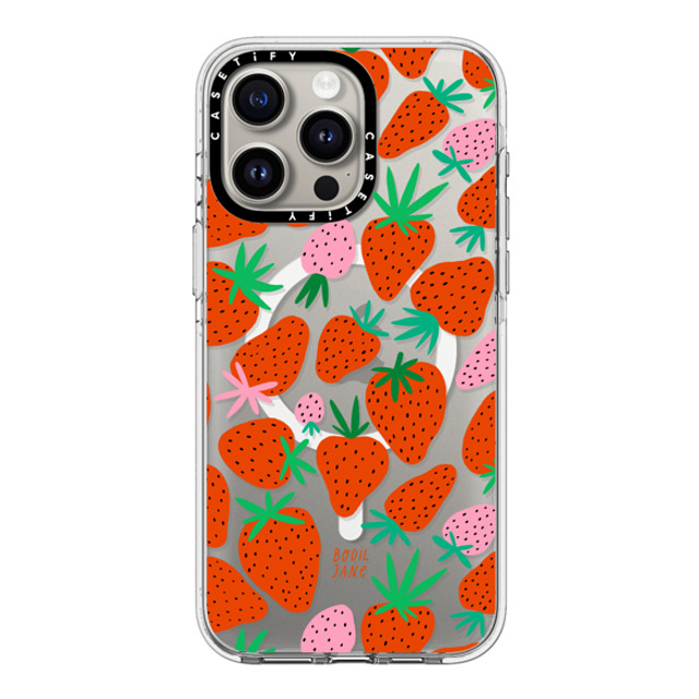 Bodil Jane x CASETiFY iPhone 15 Pro Max ケース クリア クリア ケース MagSafe対応 STRAWBERRIES