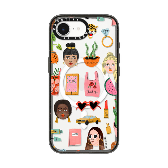 Bodil Jane x CASETiFY iPhone 16e ケース Sticker,Portraiture ブラック インパクトケース MagSafe対応 MIXED PATTERN Back to School Bodil Jane x CASETiFY iPhone 16e ケース Sticker,Portraiture ブラック インパクトケース MagSafe対応 MIXED PATTERN Back to School