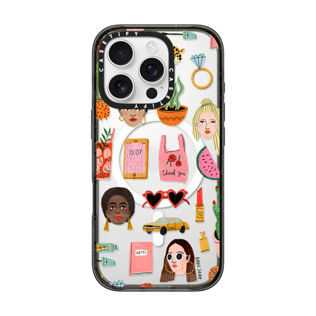 Bodil Jane x CASETiFY iPhone 16 Pro ケース Sticker,Portraiture ブラック インパクトケース MagSafe対応 MIXED PATTERN Back to School Bodil Jane x CASETiFY iPhone 16 Pro ケース Sticker,Portraiture ブラック インパクトケース MagSafe対応 MIXED PATTERN Back to School