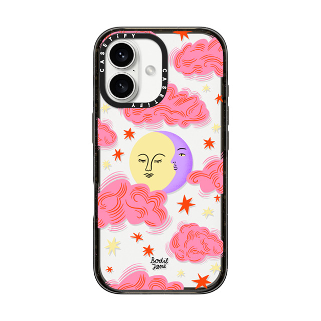 Bodil Jane x CASETiFY iPhone 16 ケース ブラック インパクトケース Cloudy Moon