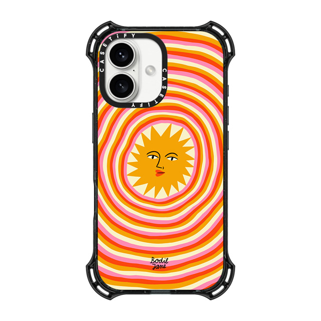 Bodil Jane x CASETiFY iPhone 16 Case Black バウンスケース Sun Rays Bodil Jane x CASETiFY iPhone 16 Case Black バウンスケース Sun Rays