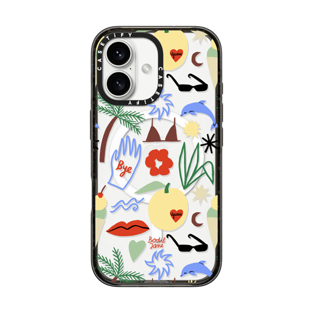 Bodil Jane x CASETiFY iPhone 16 ケース Summer,Pattern ブラック インパクトケース MagSafe対応 Out Of Office Father's Day Bodil Jane x CASETiFY iPhone 16 ケース Summer,Pattern ブラック インパクトケース MagSafe対応 Out Of Office Father's Day