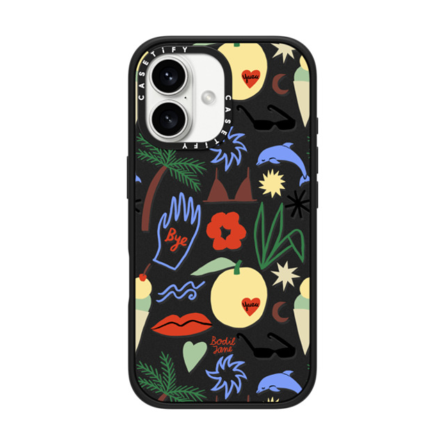 Bodil Jane x CASETiFY iPhone 16 Case Summer,Pattern Matte Black Impact Case MagSafe Compatible Out Of Office Father's Day Bodil Jane x CASETiFY iPhone 16 Case Summer,Pattern Matte Black Impact Case MagSafe Compatible Out Of Office Father's Day