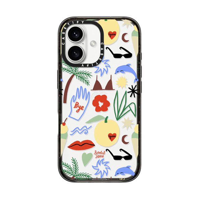 Bodil Jane x CASETiFY iPhone 16 Case Summer,Pattern Black Impact Case Out Of Office Mother's Day Bodil Jane x CASETiFY iPhone 16 Case Summer,Pattern Black Impact Case Out Of Office Mother's Day
