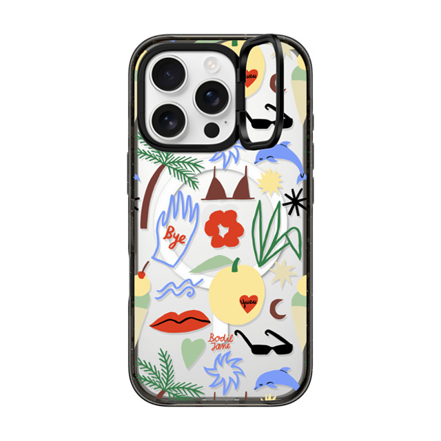 Bodil Jane x CASETiFY iPhone 16 Pro ケース Summer,Pattern ブラック インパクトリングスタンドケース MagSafe対応 Out Of Office Father's Day Bodil Jane x CASETiFY iPhone 16 Pro ケース Summer,Pattern ブラック インパクトリングスタンドケース MagSafe対応 Out Of Office Father's Day