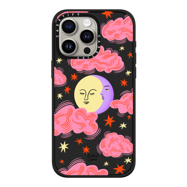 Bodil Jane x CASETiFY iPhone 15 Pro Max ケース マットブラック インパクトケース MagSafe対応 Cloudy Moon