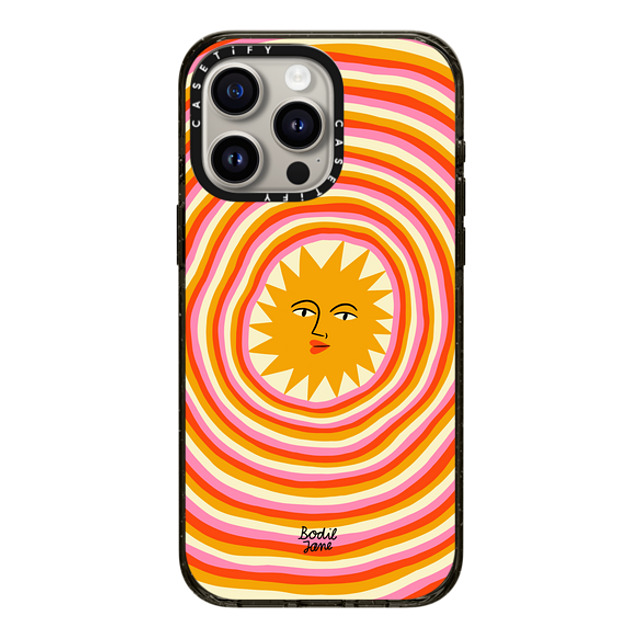 Bodil Jane x CASETiFY iPhone 15 Pro Max ケース ブラック インパクトケース Sun Rays