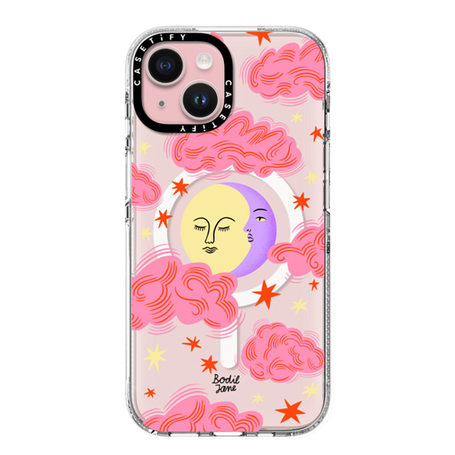 Bodil Jane x CASETiFY iPhone 15 ケース クリア クリア ケース MagSafe対応 Cloudy Moon