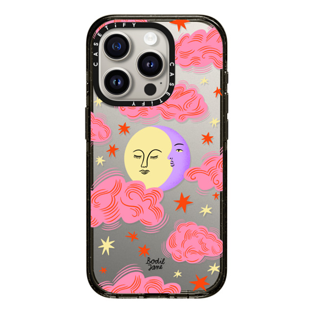 Bodil Jane x CASETiFY iPhone 15 Pro ケース ブラック インパクトケース Cloudy Moon