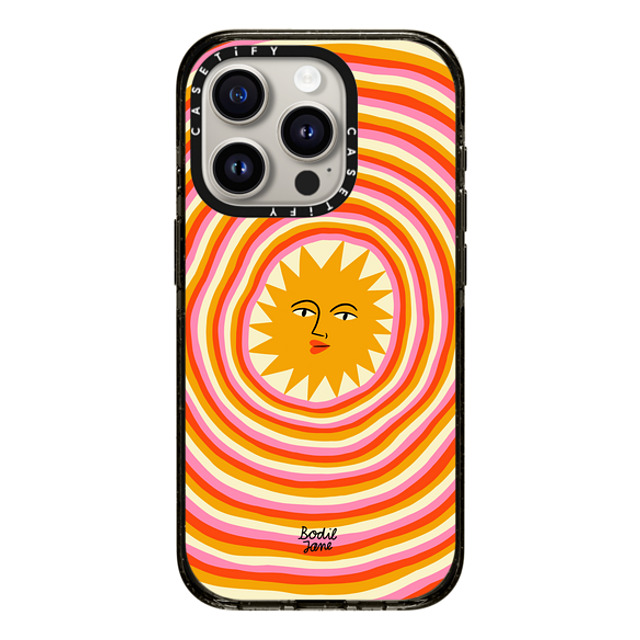 Bodil Jane x CASETiFY iPhone 15 Pro ケース ブラック インパクトケース Sun Rays