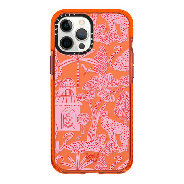 Bodil Jane x CASETiFY iPhone 12 Pro Max ケース オレンジ インパクトケース Cheetah Paradise Pink