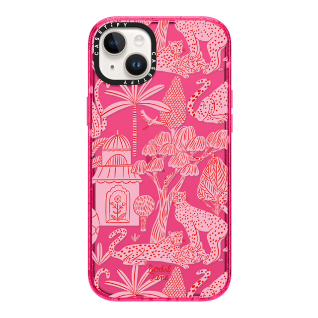 Bodil Jane x CASETiFY iPhone 14 Plus ケース Bubble Gum インパクトケース Cheetah Paradise Pink