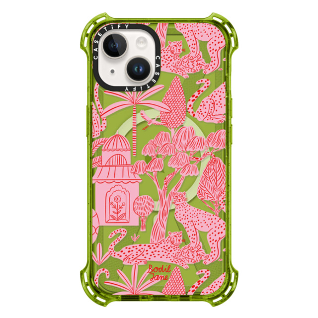 Bodil Jane x CASETiFY iPhone 14 ケース Kiwi バウンスケース Cheetah Paradise Pink