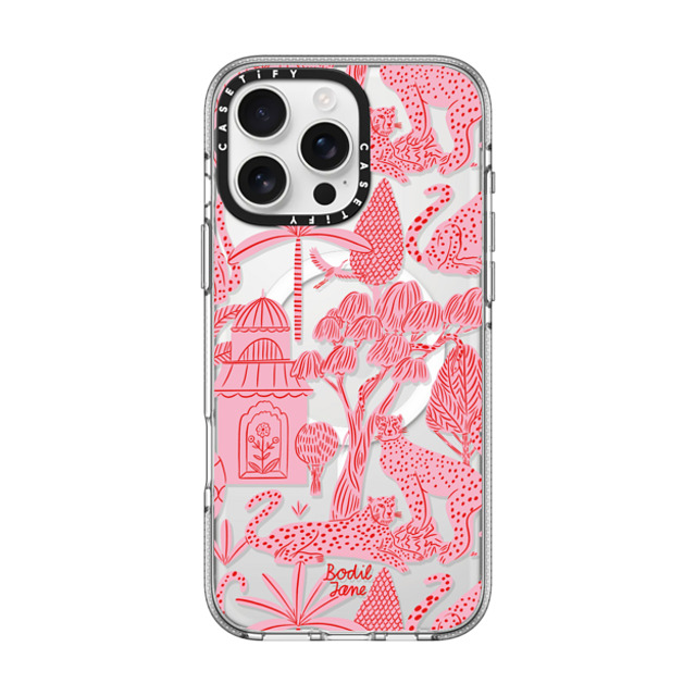 Bodil Jane x CASETiFY iPhone 16 Pro Max ケース クリア クリア ケース MagSafe対応 Cheetah Paradise Pink