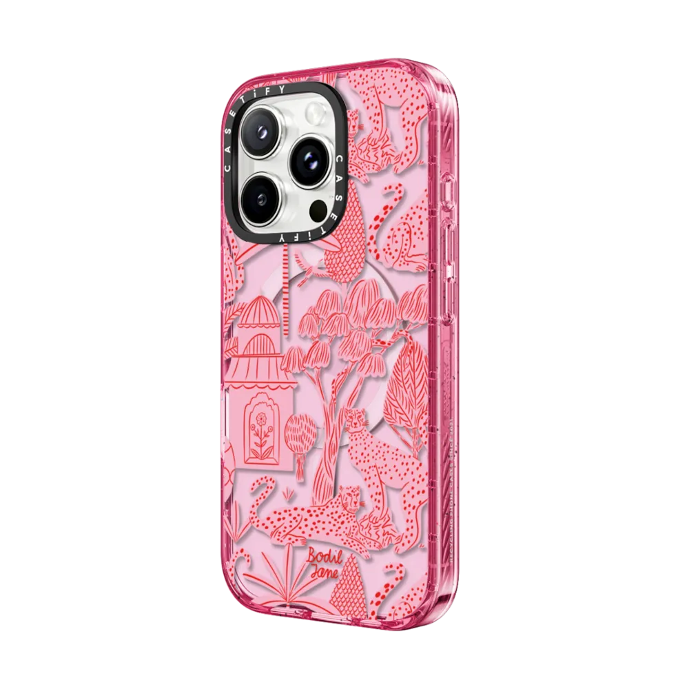 Impact iPhone 16 Pro Max Case MagSafe Compatible - Cheetah Paradise Pink