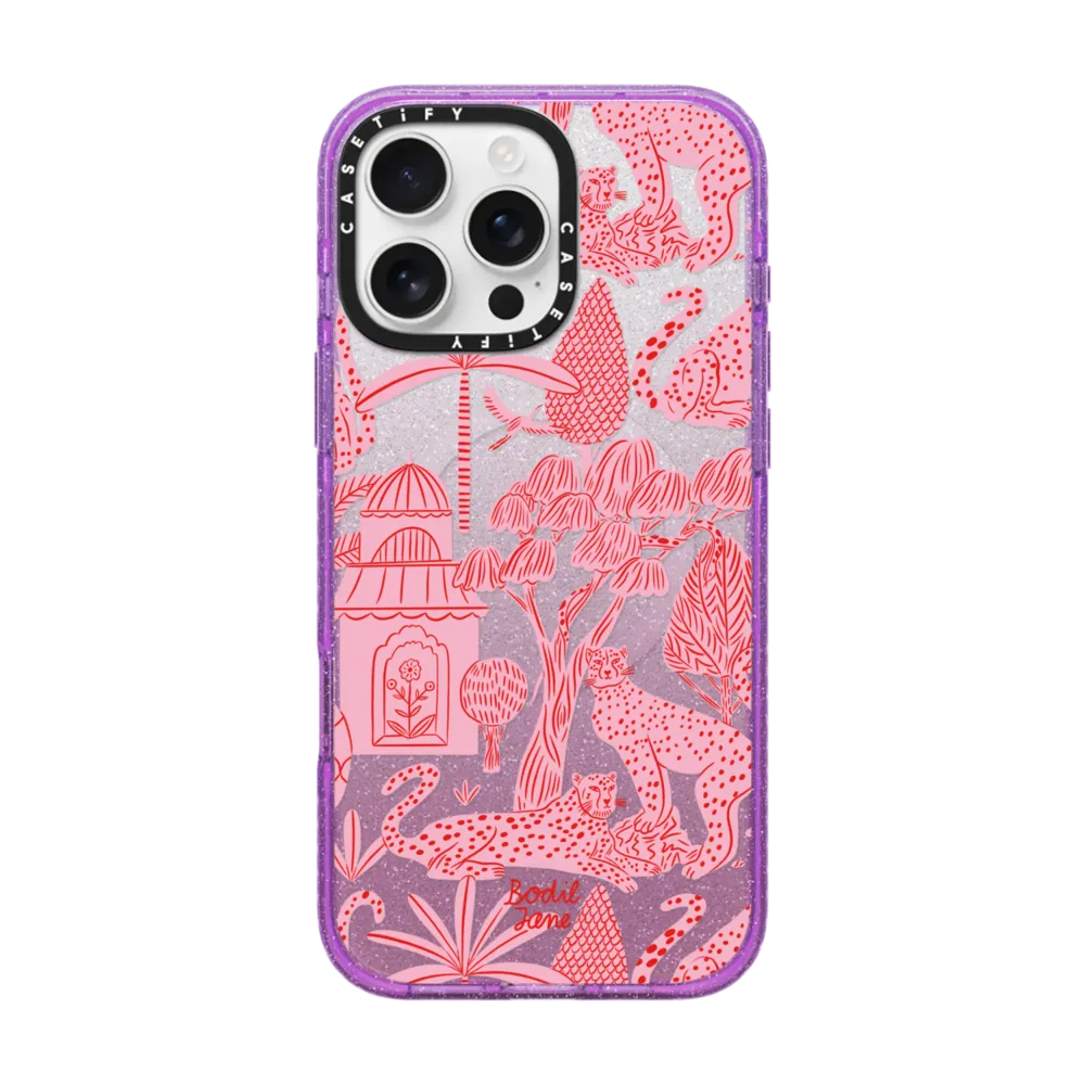 Impact iPhone 16 Pro Max Case MagSafe Compatible - Cheetah Paradise Pink