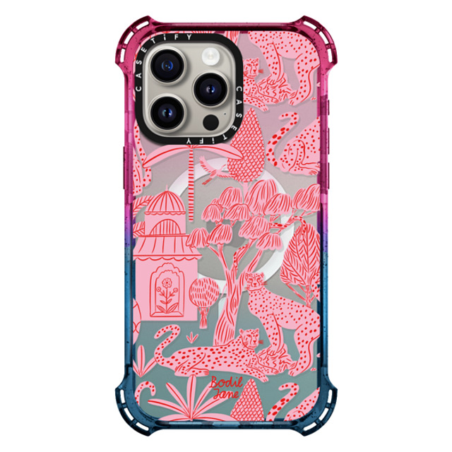 Bodil Jane x CASETiFY iPhone 15 Pro Max ケース Cotton Candy バウンスケース Cheetah Paradise Pink