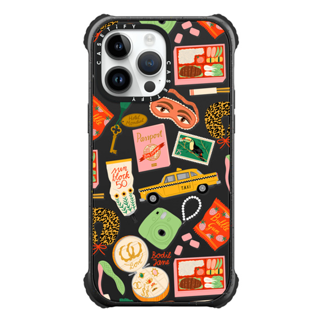 Bodil Jane x CASETiFY iPhone 14 Pro Max Case Matte Black ウルトラ インパクトケース MagSafe 対応 Bon Voyage Bodil Jane x CASETiFY iPhone 14 Pro Max Case Matte Black ウルトラ インパクトケース MagSafe 対応 Bon Voyage