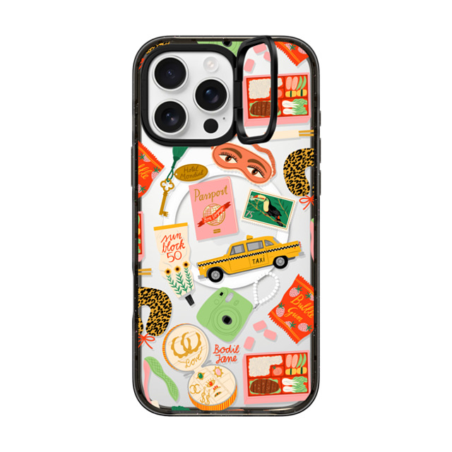 Bodil Jane x CASETiFY iPhone 16 Pro Max ケース Sticker,Travel ブラック インパクトリングスタンドケース MagSafe対応 Bon Voyage Father's Day Bodil Jane x CASETiFY iPhone 16 Pro Max ケース Sticker,Travel ブラック インパクトリングスタンドケース MagSafe対応 Bon Voyage Father's Day