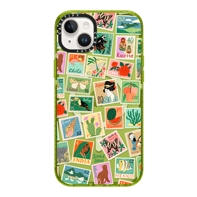 Bodil Jane x CASETiFY iPhone 14 Plus Case Sticker,Travel Kiwi インパクトケース MagSafe対応 Post Stamps Mother's Day Bodil Jane x CASETiFY iPhone 14 Plus Case Sticker,Travel Kiwi インパクトケース MagSafe対応 Post Stamps Mother's Day