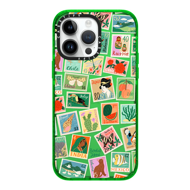 Bodil Jane x CASETiFY iPhone 14 Pro Max ケース Sticker,Travel グリーン インパクトケース Post Stamps Father's Day Bodil Jane x CASETiFY iPhone 14 Pro Max ケース Sticker,Travel グリーン インパクトケース Post Stamps Father's Day