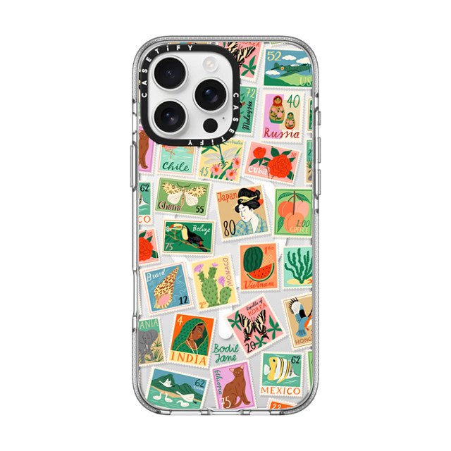 Bodil Jane x CASETiFY iPhone 16 Pro Max ケース クリア クリア ケース MagSafe対応 Post Stamps