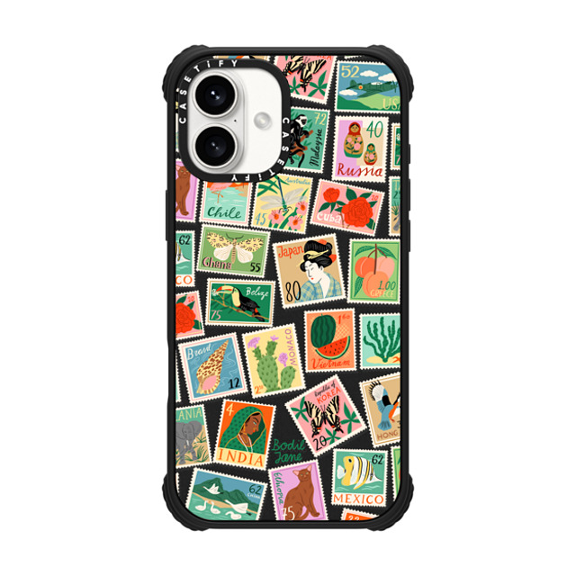 Bodil Jane x CASETiFY iPhone 16 Plus Case Sticker,Travel Matte Black ウルトラ インパクトケース MagSafe 対応 Post Stamps Father's Day Bodil Jane x CASETiFY iPhone 16 Plus Case Sticker,Travel Matte Black ウルトラ インパクトケース MagSafe 対応 Post Stamps Father's Day