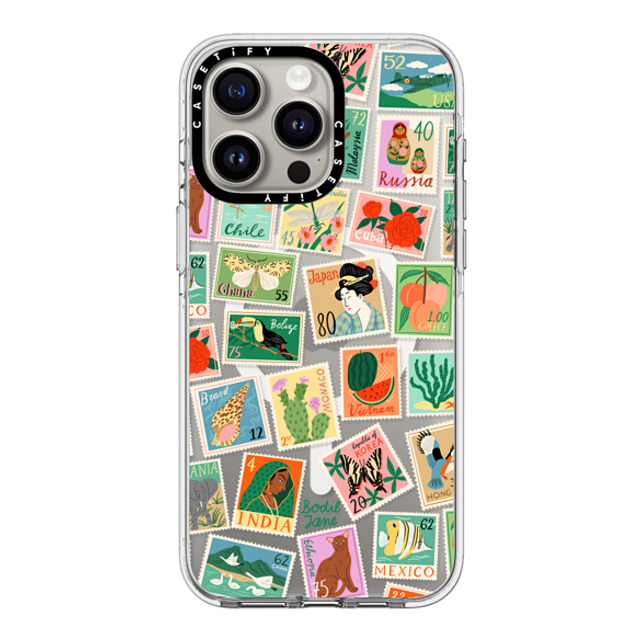 Bodil Jane x CASETiFY iPhone 15 Pro Max ケース クリア クリア ケース MagSafe対応 Post Stamps