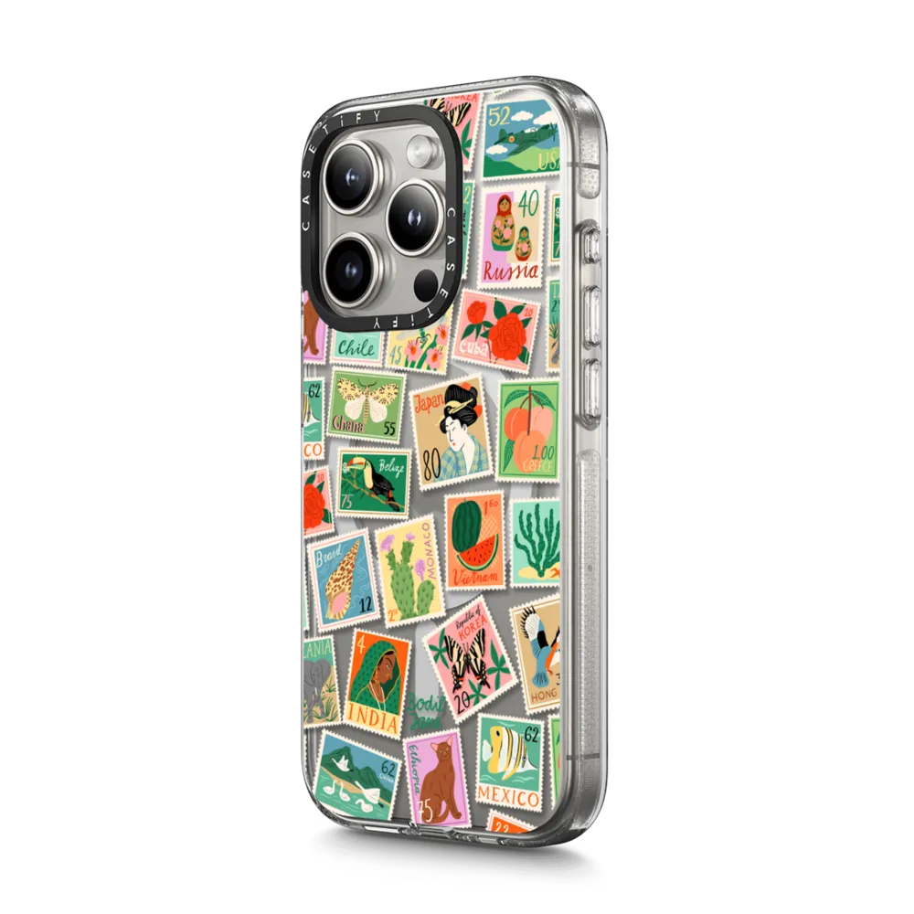 Clear iPhone 15 Pro Max Case MagSafe Compatible - Post Stamps