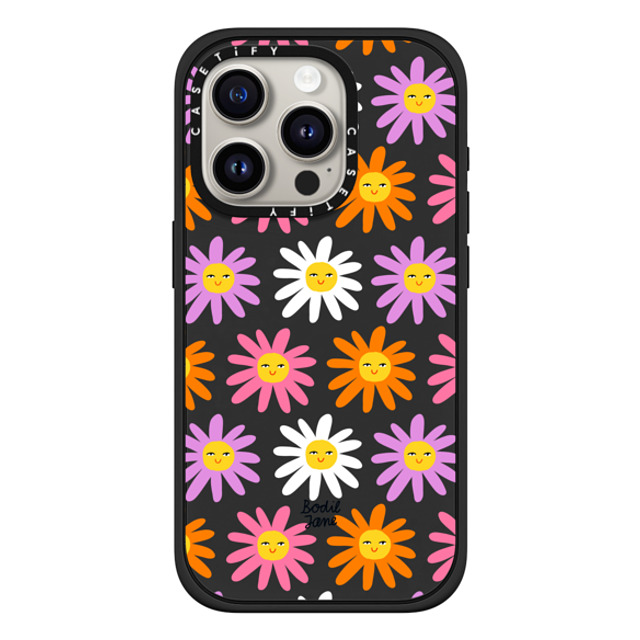 Bodil Jane x CASETiFY iPhone 15 Pro ケース Floral マットブラック インパクトケース MagSafe対応 HAPPY DAISIES Back to School Bodil Jane x CASETiFY iPhone 15 Pro ケース Floral マットブラック インパクトケース MagSafe対応 HAPPY DAISIES Back to School