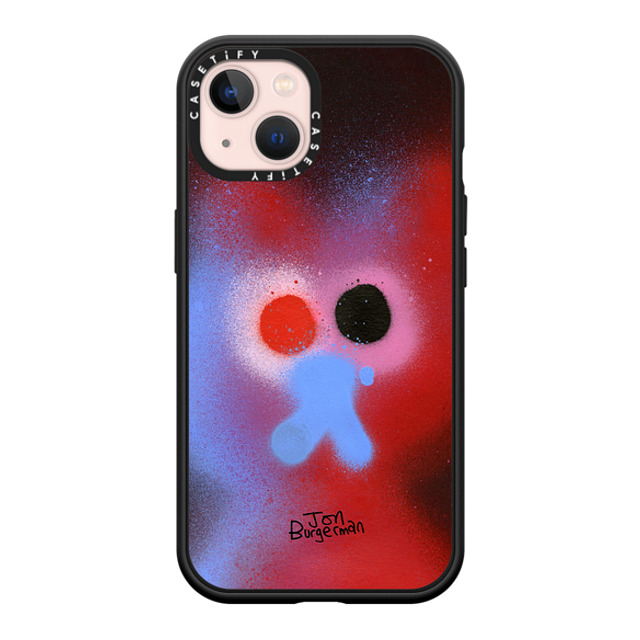 Jon Burgerman x CASETiFY iPhone 13 ケース マットブラック インパクトケース MagSafe対応 Fog