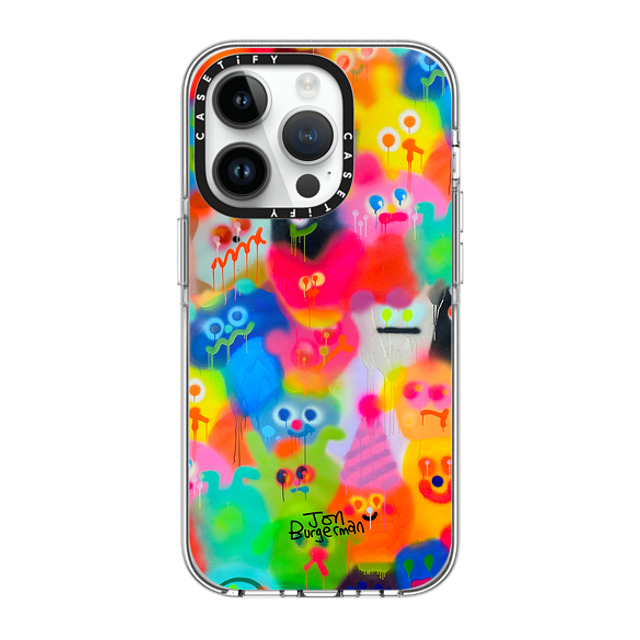 Jon Burgerman x CASETiFY iPhone 14 Pro ケース クリア クリア ケース MagSafe対応 Party