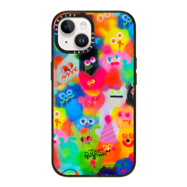 Jon Burgerman x CASETiFY iPhone 14 ケース ブラック インパクトケース MagSafe対応 Party