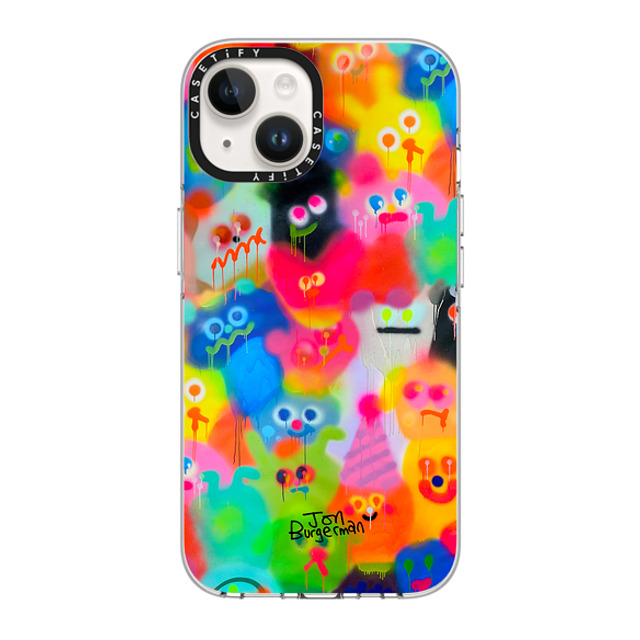 Jon Burgerman x CASETiFY iPhone 14 ケース クリア クリア ケース MagSafe対応 Party